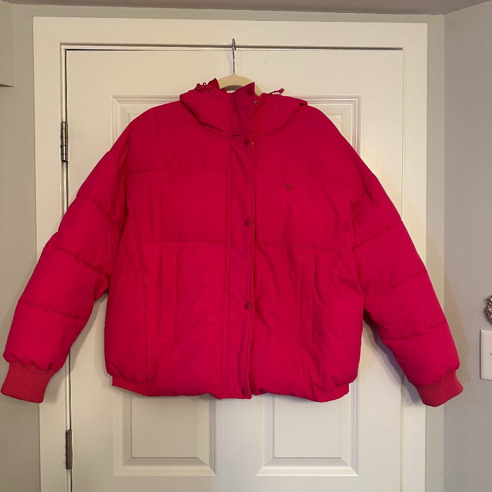 Levi’s Cinch Waist Hooded Puffer Jacket Size XL